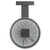 Colore Vector Gunmetal Grey and Frosted Glass Wall Mounted Toilet Brush and Holder Top View