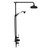 Colore Traditional Matt Black Thermostatic Shower Bar Valve and Rigid Riser Kit with Diverter Side View