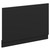 Carlo Matt Black MDF 800mm End Bath Panel with Plinth Left Hand View