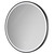 Colore Ozark Matt Black 600mm Round Illuminated Dimmable LED Mirror with Demister and Touch Sensor Right Hand View