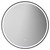 Colore Ozark Matt Black 600mm Round Illuminated Dimmable LED Mirror with Demister and Touch Sensor Front View
