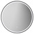 Colore Ozark Matt Black 600mm Round Illuminated Dimmable LED Mirror with Demister and Touch Sensor Front View