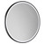 Colore Ozark Matt Black 600mm Round Illuminated Dimmable LED Mirror with Demister and Touch Sensor Left Hand View