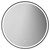 Colore Ozark Matt Black 800mm Round Illuminated Dimmable LED Mirror with Demister and Touch Sensor Front View