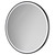 Colore Ozark Matt Black 1000mm Round Illuminated Dimmable LED Mirror with Demister and Touch Sensor Right Hand View