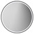 Colore Ozark Matt Black 1000mm Round Illuminated Dimmable LED Mirror with Demister and Touch Sensor Front View