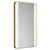 Colore Wade Brushed Brass 400mm x 700mm Illuminated Dimmable LED Mirror with Demister and Touch Sensor Left Hand View