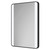 Colore Wade Matt Black 500mm x 700mm Illuminated Dimmable LED Mirror with Demister and Touch Sensor Right Hand View