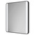 Colore Wade Matt Black 600mm x 800mm Illuminated Dimmable LED Mirror with Demister and Touch Sensor Right Hand View