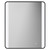 Colore Wade Matt Black 600mm x 800mm Illuminated Dimmable LED Mirror with Demister and Touch Sensor Front View