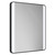 Colore Wade Matt Black 600mm x 800mm Illuminated Dimmable LED Mirror with Demister and Touch Sensor Left Hand View