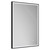Colore Madison Matt Black 500mm x 700mm Illuminated Dimmable LED Mirror with Demister and Touch Sensor Left Hand View