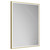 Colore Madison Brushed Brass 600mm x 800mm Illuminated Dimmable LED Mirror with Demister and Touch Sensor Left Hand View