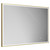 Colore Madison Brushed Brass 1000mm x 700mm Illuminated Dimmable LED Mirror with Demister and Touch Sensor Left Hand View
