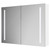 Quaker 800mm x 600mm 2 Door Illuminated LED Mirrored Cabinet with Demister and Infrared Sensor and Shaver Socket Right Hand View