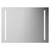 Quaker 800mm x 600mm 2 Door Illuminated LED Mirrored Cabinet with Demister and Infrared Sensor and Shaver Socket Front View