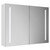 Quaker 800mm x 600mm 2 Door Illuminated LED Mirrored Cabinet with Demister and Infrared Sensor and Shaver Socket Left Hand View