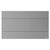 OLI Slim Polished Chrome 255mm Flush Plate with Rectangular Push Buttons Front View