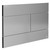 OLI Slim Polished Chrome 255mm Flush Plate with Rectangular Push Buttons Left Hand Side View