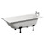 Alford 1600mm Steel Straight Single Ended Bathroom Suite including Polished Chrome Flush Plate Back to Wall Toilet and Autumn Oak Vanity Unit with Countertop Basin Bath