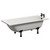 Alford 1700mm Steel Straight Single Ended Bathroom Suite including Matt Black Flush Plate Back to Wall Toilet and Autumn Oak Vanity Unit with Countertop Basin Bath