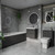 Barton 1800mm x 800mm Slim Edge Straight Double Ended Bathroom Suite including Graphite Grey Furniture Set with Slim Edge Basin Roomset