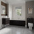 Barton 1800mm x 800mm Slim Edge Straight Double Ended Bathroom Suite including Metallic Slate Furniture Set with Slim Edge Basin Roomset