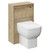 Barton 1800mm x 800mm Slim Edge Straight Double Ended Bathroom Suite including Autumn Oak Furniture Set with Slim Edge Basin Toilet