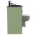 Venice Square Olive Green 1100mm Vanity Unit Toilet Suite with Left Hand Anthracite Glass 1 Tap Hole Basin and 2 Doors with Gunmetal Grey Handles Side View