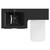 Venice Square Olive Green 1100mm Vanity Unit Toilet Suite with Left Hand Anthracite Glass 1 Tap Hole Basin and 2 Doors with Gunmetal Grey Handles Top View