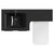 Venice Square Gloss Grey 1100mm Vanity Unit Toilet Suite with Left Hand Anthracite Glass 1 Tap Hole Basin and 2 Doors with Gunmetal Grey Handles Top View