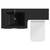 Venice Square Gloss Grey Pearl 1100mm Vanity Unit Toilet Suite with Left Hand Anthracite Glass 1 Tap Hole Basin and 2 Doors with Gunmetal Grey Handles Top View