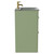 Venice Olive Green 600mm Floor Standing Vanity Unit with Grey Glass 1 Tap Hole Basin and 2 Drawers with Brushed Brass Handles Side View