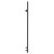 Colore Pizarro Matt Black 1800mm x 400mm Straight Heated Towel Rail Side View