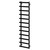 Colore Finley Matt Black 1750mm x 500mm Designer Heated Towel Rail Right Hand View
