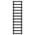 Colore Finley Matt Black 1750mm x 500mm Designer Heated Towel Rail Front View