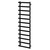 Colore Finley Matt Black 1750mm x 600mm Designer Heated Towel Rail Right Hand View