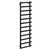 Colore Finley Matt Black 1750mm x 600mm Designer Heated Towel Rail Left Hand View