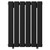 Colore Hudson Matt Black 600mm x 452mm Single Panel Radiator Front View