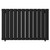 Colore Hudson Matt Black 600mm x 908mm Double Panel Radiator Front View
