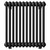 Colore Colosseum Matt Black 600mm x 548mm Double Panel Radiator Front View