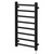 Colore Blaine Matt Black 800mm x 500mm Straight Electric Heated Towel Rail Right Hand View Colore Blaine Matt Black 800mm x 500mm Straight Electric Heated Towel Rail Right Hand View