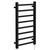 Colore Blaine Matt Black 800mm x 500mm Straight Electric Heated Towel Rail Left Hand View Colore Blaine Matt Black 800mm x 500mm Straight Electric Heated Towel Rail Left Hand View