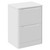 Carlo Gloss White 600mm Floor Standing Vanity Unit for Countertop Basins with 2 Handleless Drawers Left Hand View