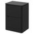 Carlo Matt Black 600mm Floor Standing Vanity Unit for Countertop Basins with 2 Handleless Drawers Right Hand View