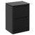 Carlo Matt Black 600mm Floor Standing Vanity Unit for Countertop Basins with 2 Handleless Drawers Left Hand View