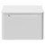 Carlo Gloss White 600mm Wall Mounted Vanity Unit for Countertop Basins with Single Handleless Drawer Front View