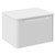 Carlo Gloss White 600mm Wall Mounted Vanity Unit for Countertop Basins with Single Handleless Drawer Left Hand View