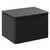 Carlo Matt Black 600mm Wall Mounted Vanity Unit for Countertop Basins with Single Handleless Drawer Left Hand View