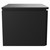 Carlo Matt Black 600mm Wall Mounted Vanity Unit for Countertop Basins with Single Handleless Drawer Side View